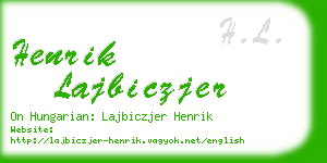 henrik lajbiczjer business card